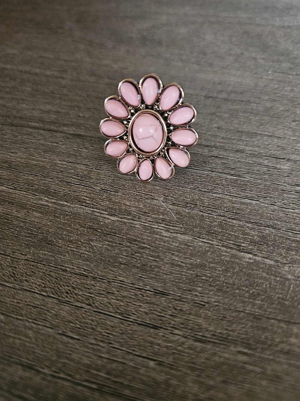 Pink Floral Resin Statement Ring - Women Jewelry - NWOT